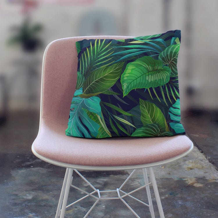 Dekoratīvas spilvendrānas - Filodendru lapas zaļos toņos G-art