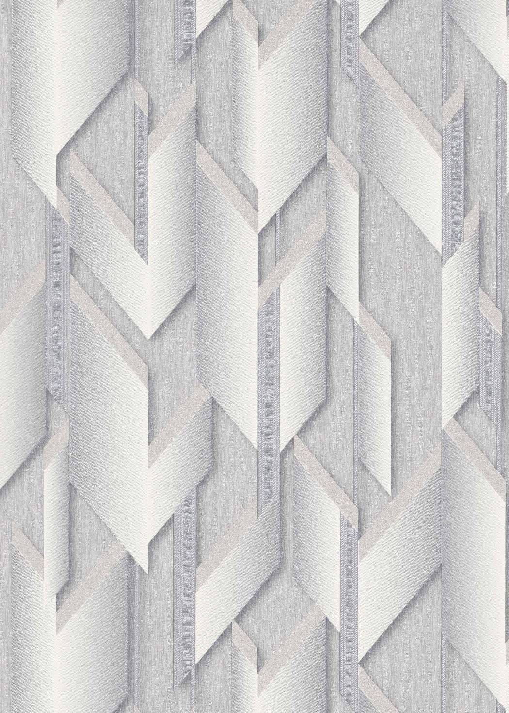 Dizaina tapetes ar ģeometrisku 3D rakstu, gaiši pelēkas - 3675403 Erismann