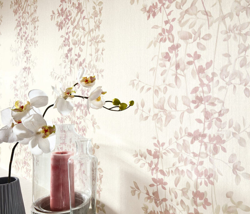 Dizaina tapetes ar ziedu rakstu rozā toņos, 3652241 ✅ Ir noliktavā Erismann