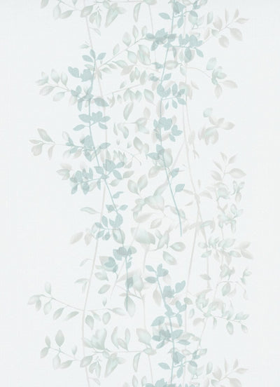 Dizaina tapetes ar ziedu rakstu tirkīzā krāsā, 3652256 ✅ Ir noliktavā Erismann