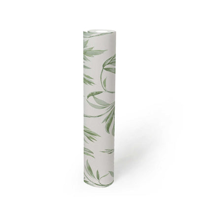 Flizelīna tapetes ar dabisku dizainu, lapas zaļā krāsā Tapetenshop.lv