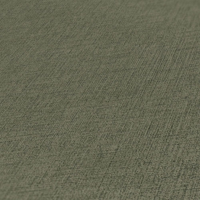 Flizelīna tapetes ar tekstila imitāciju - tumši zaļā krāsā AS Creation