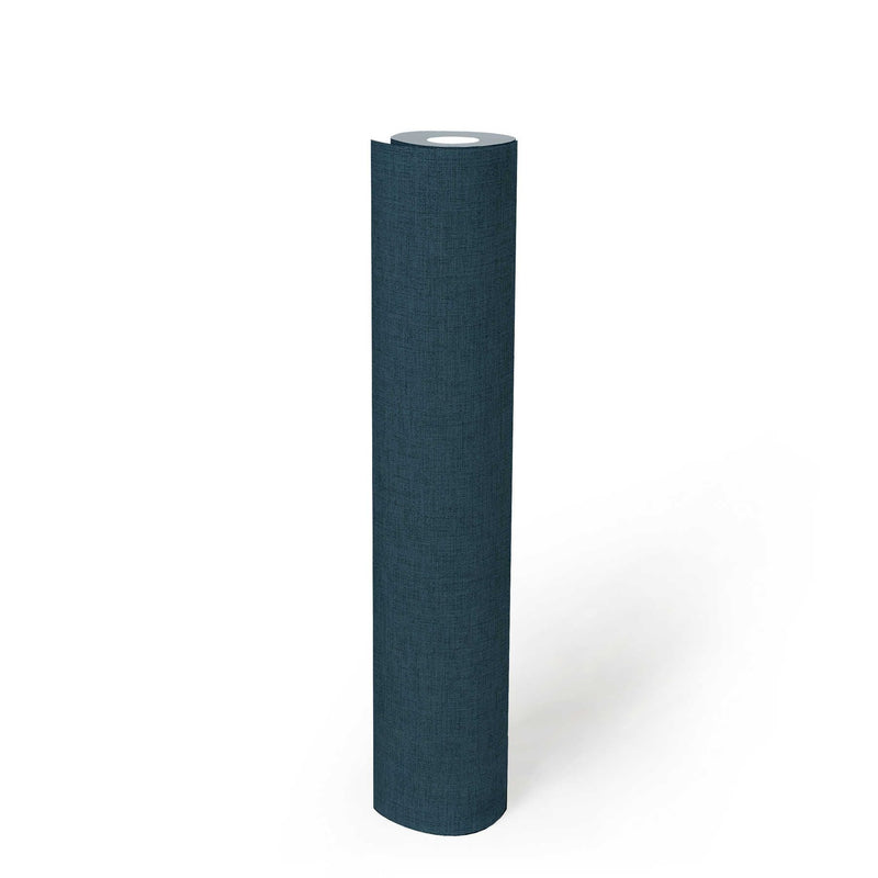 Flizelīna tapetes ar tekstila imitāciju - benzīna zilā krāsā AS 374315 AS Creation