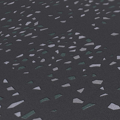 Flizelīna tapetes ar terrazzo rakstu - melnā krāsā AS Creation