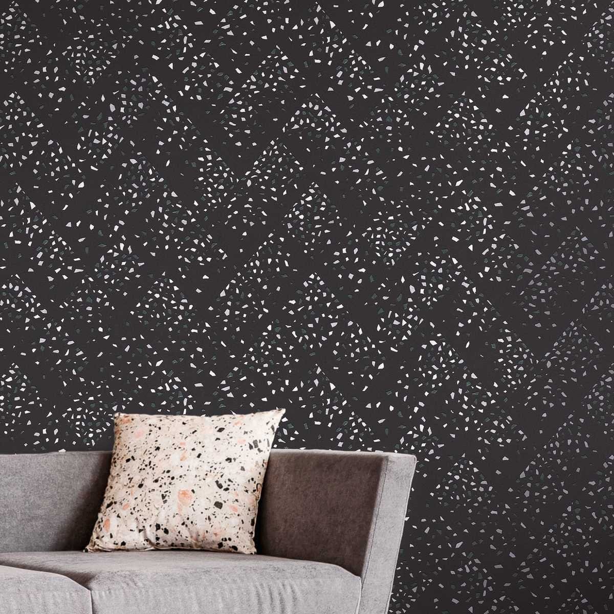 Melnas terrazzo tapetes AS Creation 37394-5 AS Creation