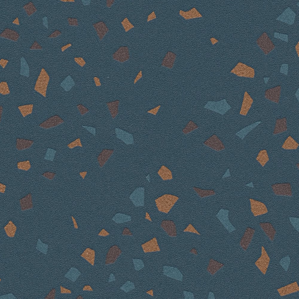 Oriģinālās terrazzo tapetes tumši zilā krāsā AS Creation 37394-1 AS Creation