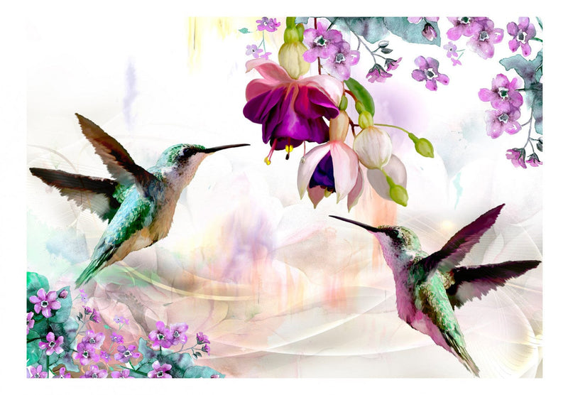 Fototapetes 106708 Kolibri un ziedi