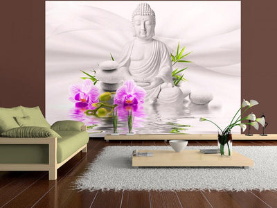 Fototapetes 61421 Buda un rozā orhidejas G-ART