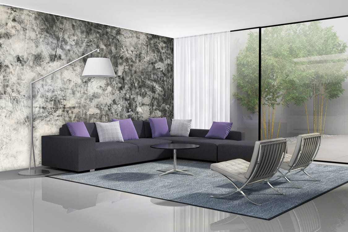Melnbaltas fototapetes ar pļavas ziediem 375x250 cm D-ART