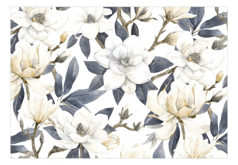 Fototapetes Akvarelis un magnolijas (trešais variants) 137263