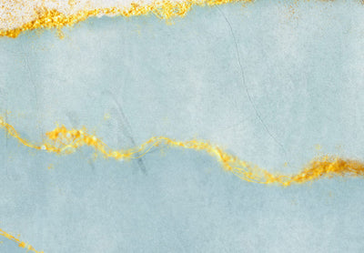Fototapetes ar abstrakta faktūru zilā krāsā ar zelta elementiem, 143586 G-ART