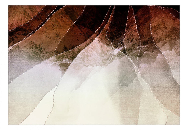 Fototapetes ar abstrakta rakstu - Krāsu vētra (brūnā krāsā), 143479 G-ART