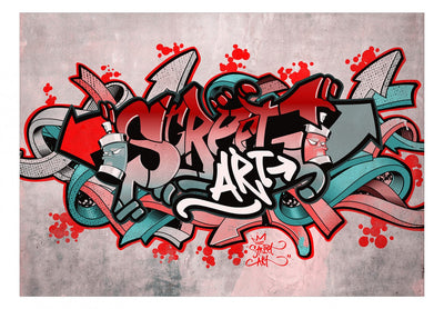 Fototapetes ar graffiti Street art (sarkanos toņos) G-ART