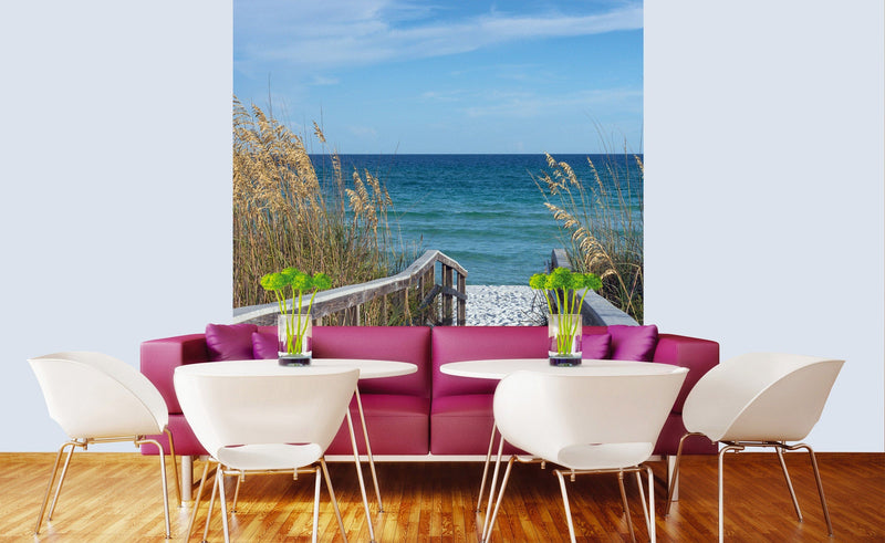Fototapetes ar jūras skatu - Smilšu promenāde D-ART