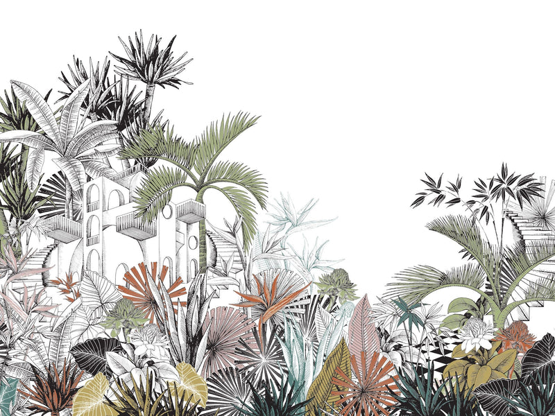 Fototapetes ar palmām (daudzkrāsainas) , 2500022 (400x300 cm) RASCH