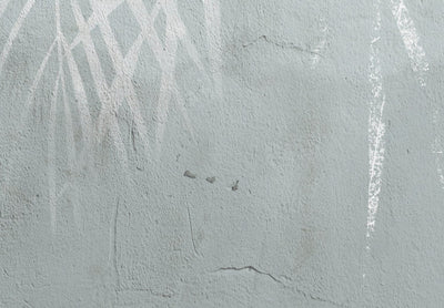 Fototapetes ar palmu lapām uz pelēka betona, 143526 G-ART