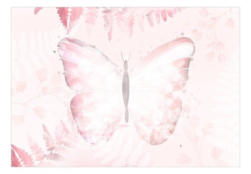 Fototapetes ar tauriņi - Paradīzes tauriņš (rozā toņos), 143511 G-ART