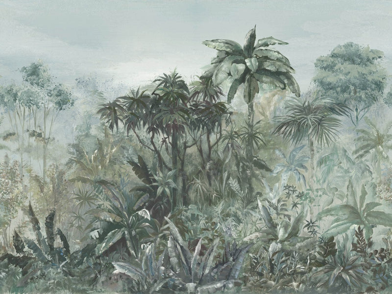 Fototapetes ar tropiskiem motīviem zaļos toņos, 1665241, (400x300 cm) RASCH