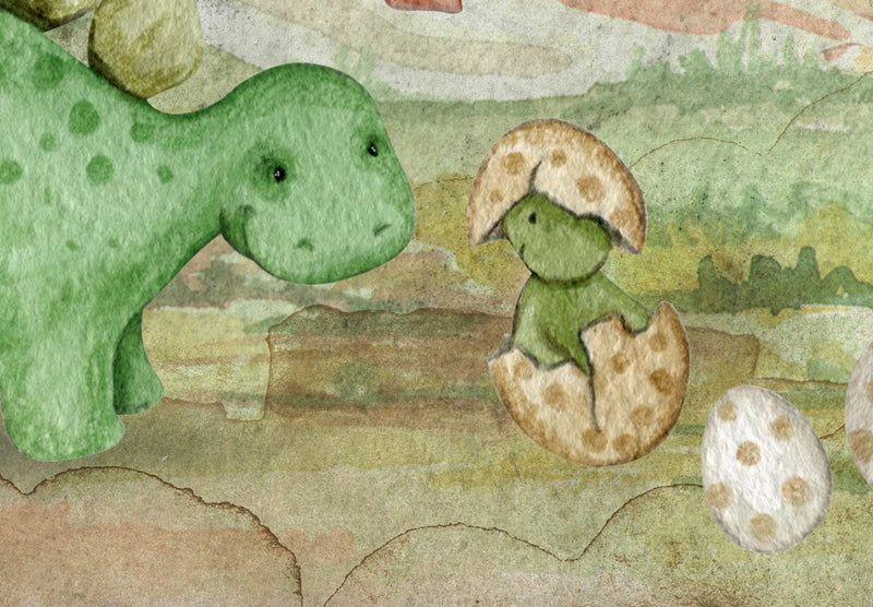Fototapetes bērnu istabai ar dinozauriem - Juras laikmeta pasaule, 143452 G-ART