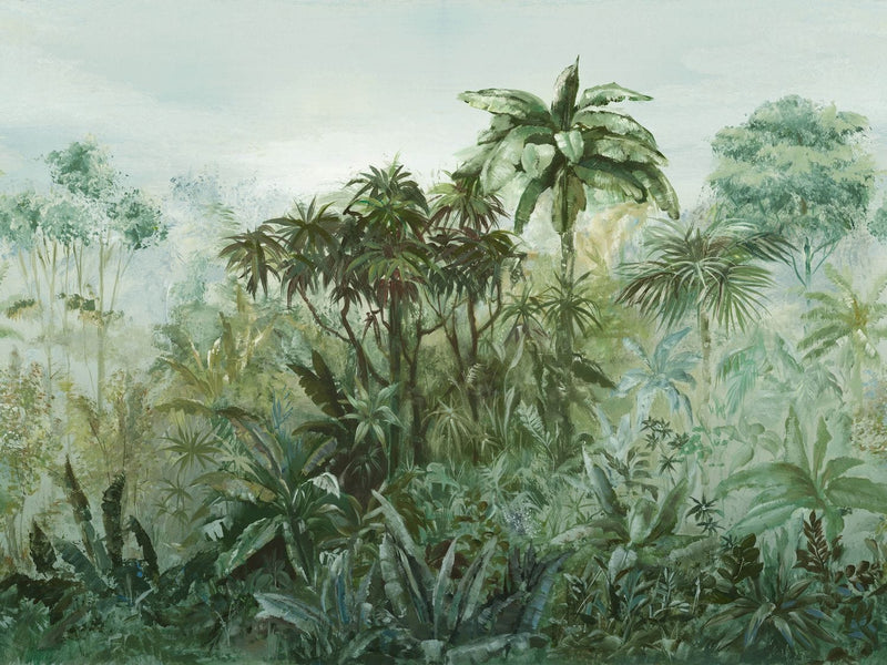 Fototapetes RASCH ar tropisku mežu zaļos toņos 1665211 (400x300 cm)