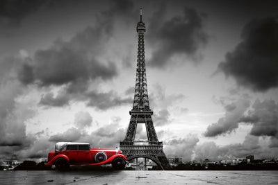 Fototapetes Retro auto Parīzē D-ART