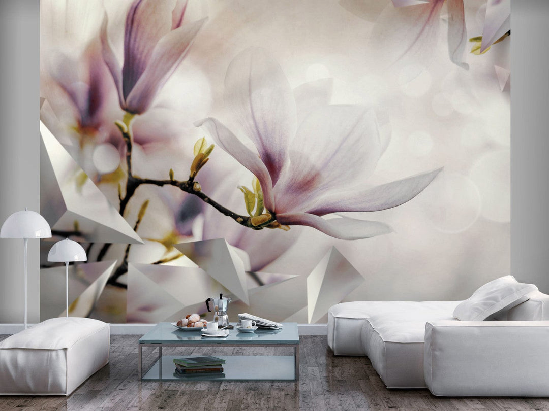 Fototapetes Smalkās magnolijas bēšā krāsā 125782 G-ART