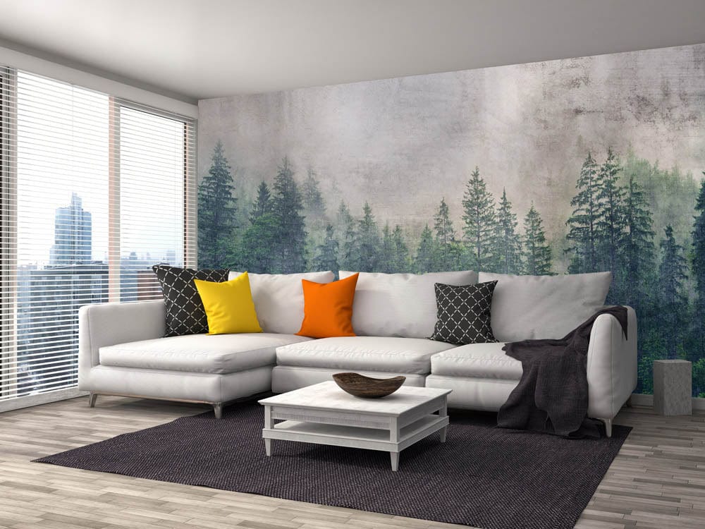 Fototapetes ar mežu vintāžas stilā, 375x250 cm D-ART