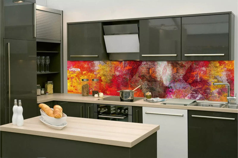 Fototapetes virtuvei ar lamināciju, pašlīmējošas plēve un flizelīns - Abstraktā siena (260x60 cm) Art4home