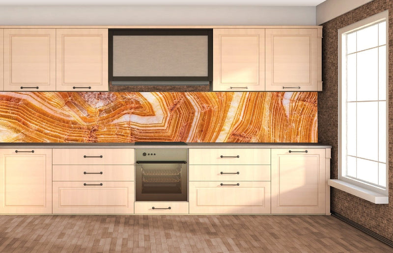 Fototapetes virtuvei ar lamināciju, pašlīmējošas plēve un flizelīns - Agāts (350x60 cm) Art4home