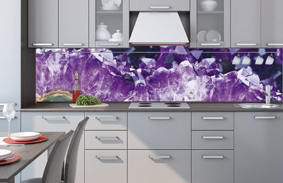 Fototapetes virtuvei ar lamināciju, pašlīmējošas plēve un flizelīns - Ametists  (260x60 cm) Art4home
