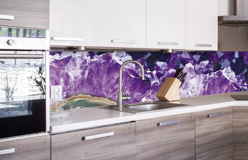 Fototapetes virtuvei ar lamināciju, pašlīmējošas plēve un flizelīns - Ametists  (260x60 cm) Art4home
