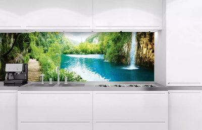 Fototapetes virtuvei ar lamināciju, pašlīmējošas plēve un flizelīns - Atpūta mežā  (180x60 cm) Art4home