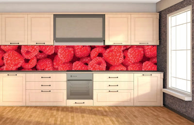 Fototapetes virtuvei ar lamināciju, pašlīmējošas plēve un flizelīns - Avenes (350x60 cm) Art4home