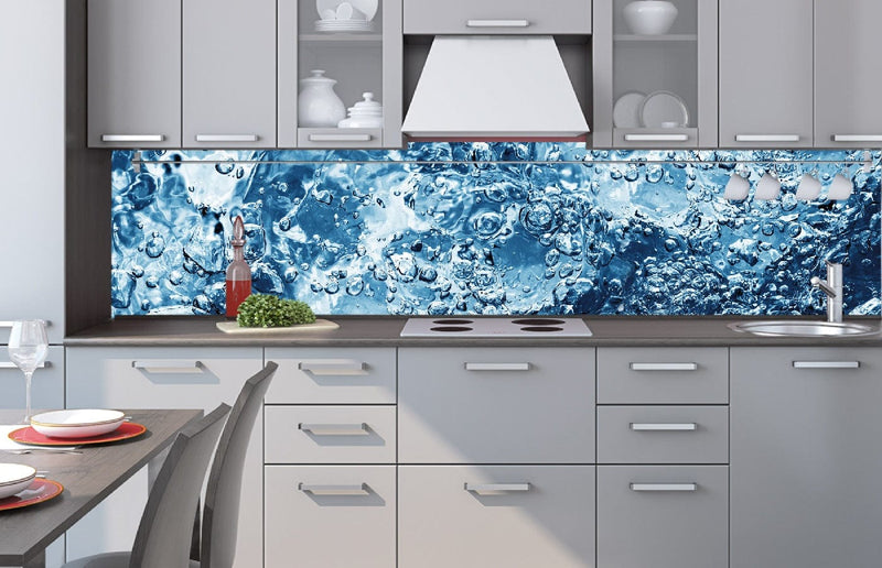 Fototapetes virtuvei ar lamināciju, pašlīmējošas plēve un flizelīns - Dzirkstošs ūdens  (260x60 cm) Art4home