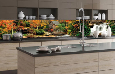 Fototapetes virtuvei ar lamināciju, pašlīmējošas plēve un flizelīns - Dzirnavas (350x60 cm) Art4home