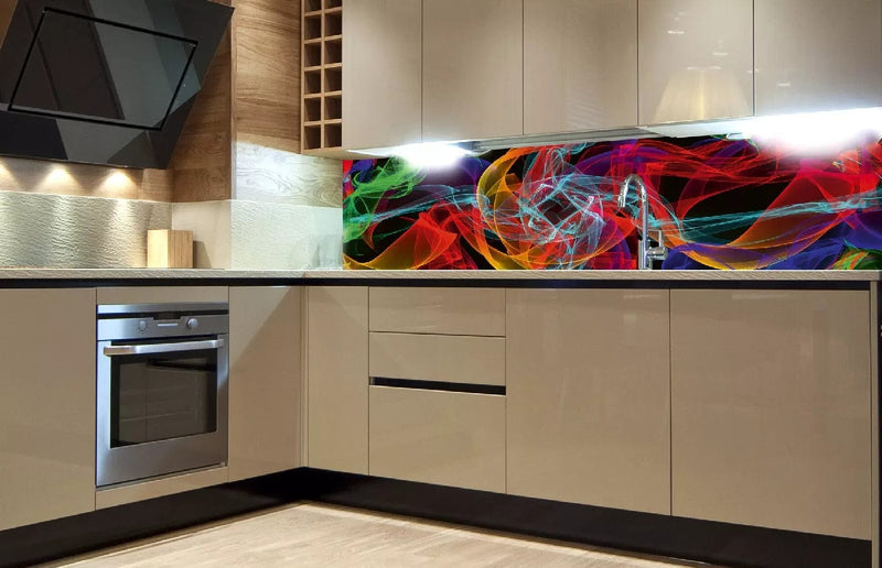 Fototapetes virtuvei ar lamināciju, pašlīmējošas plēve un flizelīns - Elegantas līnijas  (180x60 cm) Art4home