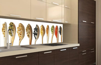 Fototapetes virtuvei ar lamināciju, pašlīmējošas plēve un flizelīns - Karotes  (180x60 cm) Art4home