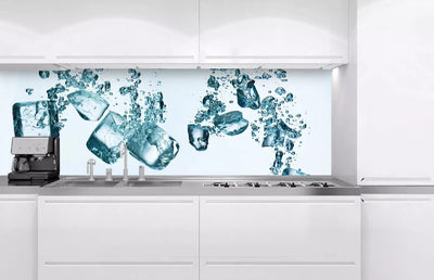 Fototapetes virtuvei ar lamināciju, pašlīmējošas plēve un flizelīns - Ledus gabaliņi  (180x60 cm) Art4home