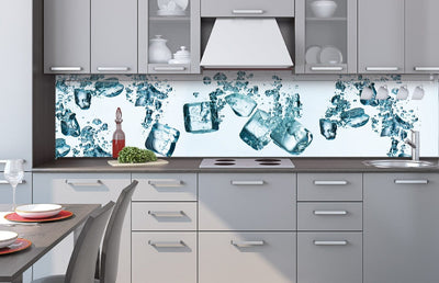 Fototapetes virtuvei ar lamināciju, pašlīmējošas plēve un flizelīns - Ledus gabaliņi  (260x60 cm) Art4home