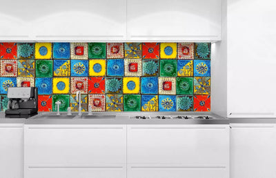 Fototapetes virtuvei ar lamināciju, pašlīmējošas plēve un flizelīns - Lisboa flīzes  (180x60 cm) Art4home