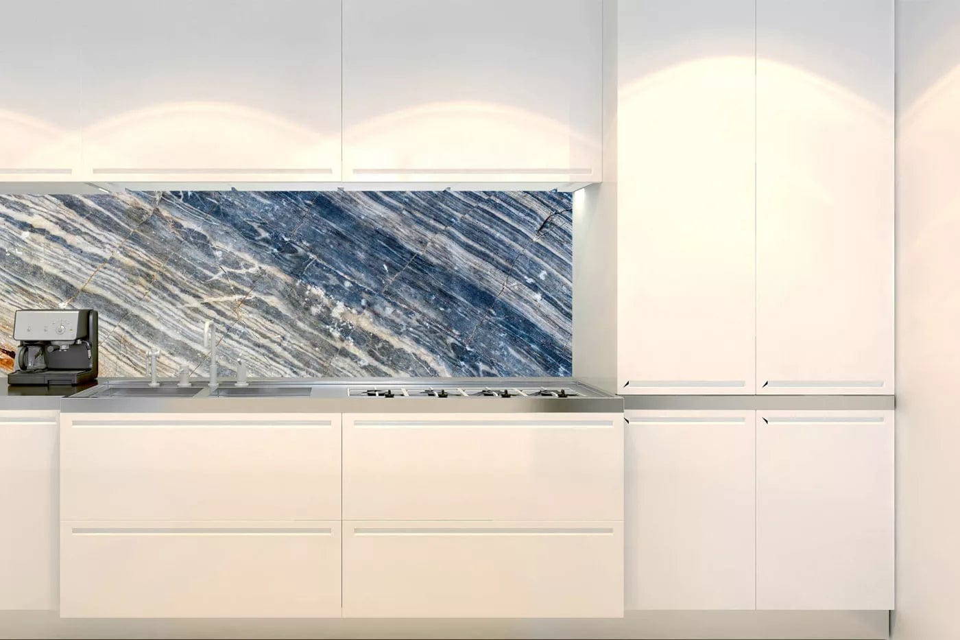 Pašlīmējošas fototapetes virtuvei - Marmora faktūra (180x60 cm) Art4home