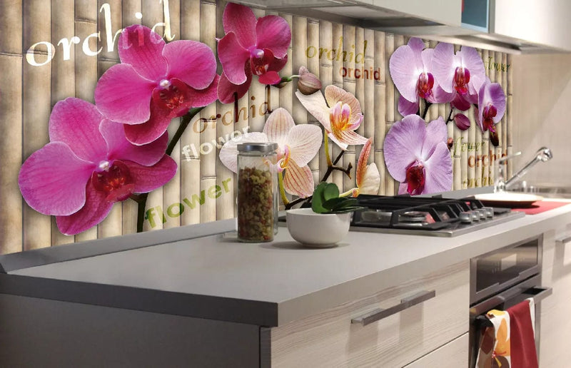 Fototapetes virtuvei ar lamināciju, pašlīmējošas plēve un flizelīns - Orhideja  (180x60 cm) Art4home