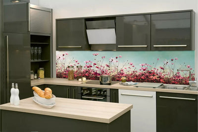 Fototapetes virtuvei ar lamināciju, pašlīmējošas plēve un flizelīns - Pavasara lauks (260x60 cm) Art4home