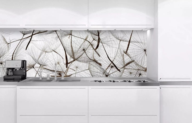 Fototapetes virtuvei ar lamināciju, pašlīmējošas plēve un flizelīns - Pienenes un vējš  (180x60 cm) Art4home
