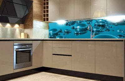 Fototapetes virtuvei ar lamināciju, pašlīmējošas plēve un flizelīns - Pilieni  (180x60 cm) Art4home