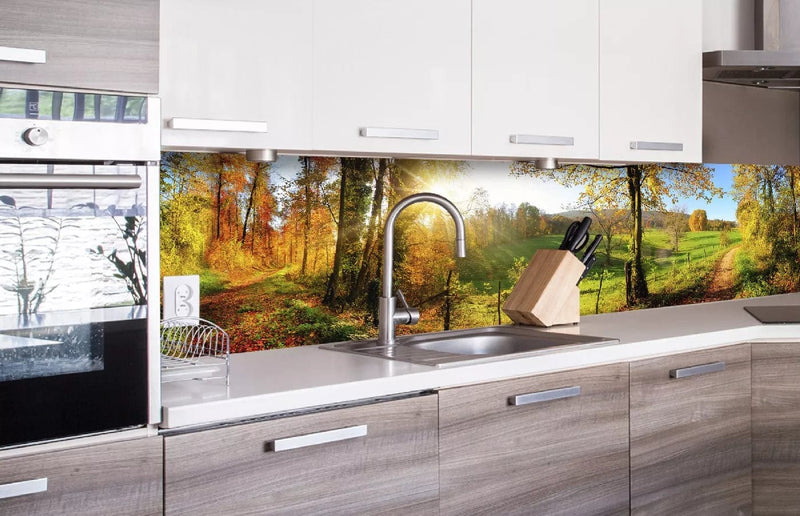 Fototapetes virtuvei ar lamināciju, pašlīmējošas plēve un flizelīns - Pļava  (260x60 cm) Art4home