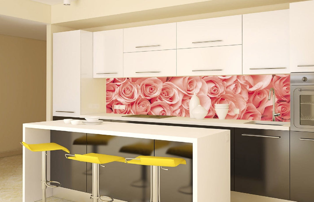 Pašlīmējošas fototapetes virtuvei - Rozes  (260x60 cm) Art4home