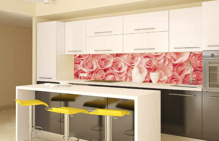 Pašlīmējošas fototapetes virtuvei - Rozes  (260x60 cm) Art4home