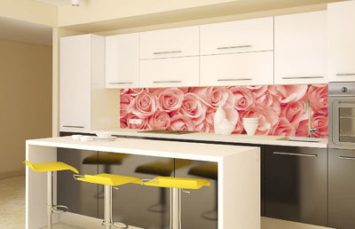 Fototapetes virtuvei ar lamināciju, pašlīmējošas plēve un flizelīns - Rozes  (260x60 cm) Art4home