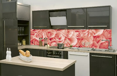 Fototapetes virtuvei ar lamināciju, pašlīmējošas plēve un flizelīns - Rozes  (260x60 cm) Art4home